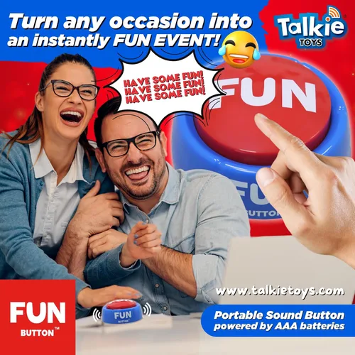 Vista 6 de Talkie Toys Products Botón divertido – Cuenta con frases divertidas – Botón parlante para aliviar el estrés, regalos divertidos y más