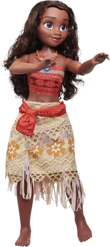 Vista 2 de [Usado] Muñeca Moana de Disney de 32 pulgadas de alto Playdate perfectamente posable, incluye peine para el pelo, muñeca de moda Moana Playdate