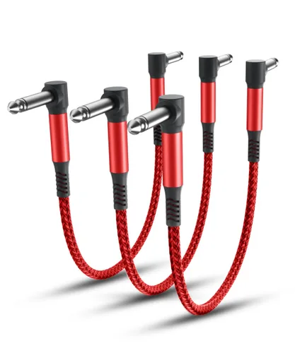 Vista 10 de Elebase Cables de parche de guitarra de 12 pulgadas, paquete de 3 Negro
