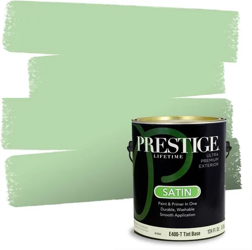 Vista 167 de PRESTIGE Pintura exterior e imprimación en uno, aloe, plano, 1 galón