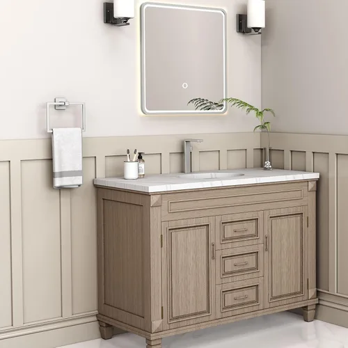 Vista 2 de Angle Simple SUS 304 - Toallero cuadrado de acero inoxidable para pared de baño, 7.09 pulgadas