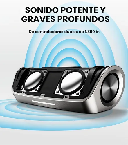 Vista 8 de Cleer Altavoz Bluetooth inalámbrico Scene, gris