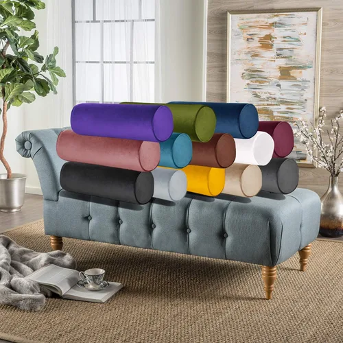 Vista 4 de Fundas de almohada enrollable para el cuello con cremallera - Fundas de almohada bolster/cilíndricas redondas de Luna Llena para dormitorio, sala