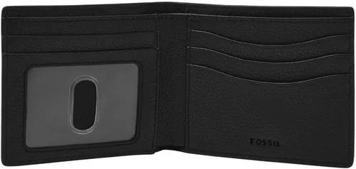 Vista 2 de Fossil Billetera de cuero delgada minimalista plegable con bolsillo frontal para hombres