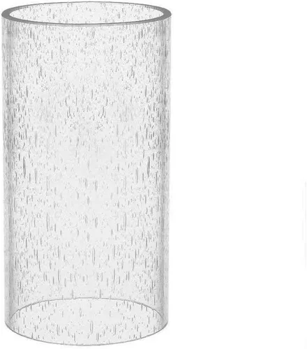 Vista 6 de Pantalla de lámpara de vidrio cilíndrico transparente recta de repuesto con múltiples efectos (cilindro de burbujas con filtro)
