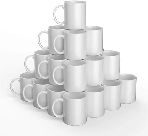 Vista 4 de Cricut Taza biselada en blanco, revestida de cerámica, apta para lavavajillas y microondas para decorar, compatible con prensa de tazas y tinta