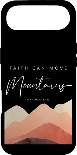 Vista 27 de Faith Can Move Mountains - Matthew 17 20 Inspiring Christian Case for iPhone 17