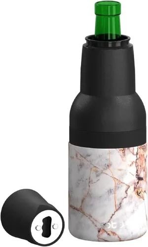 Vista 10 de Asobu Frosty Beer Holder, enfriador de latas y botellas de cerveza de acero inoxidable de doble pared con aislamiento al vacío y destapador