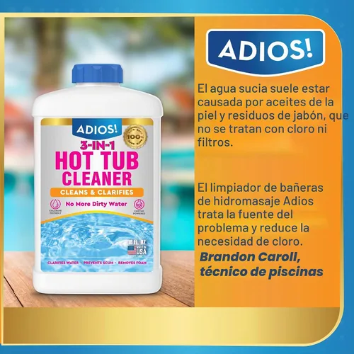 Vista 5 de Limpiador y clarificador de spa 3 en 1, trata la escoria