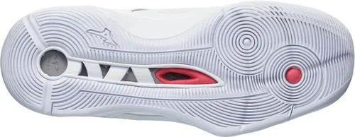 Vista 4 de Mizuno Wave Momentum - Tenis de voleibol para mujer 7 1 2 0750, color blanco y plateado, talla 7.5 de EE. UU