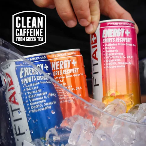 Vista 7 de Bebida FITAID ENERGY, 0.007 onzas de cafeína natural, keto, piña y mora, omega-3, 15 calorías, paleo, vegana y sin gluten, sin edulcorantes