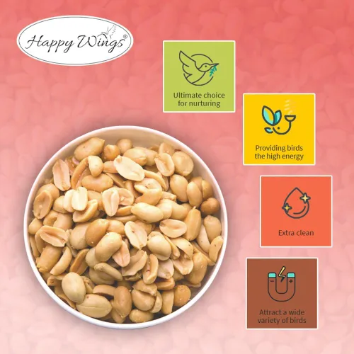 Vista 6 de Happy Wings - Alimento para pájaros de cacahuetes sin cáscara de 5 libras
