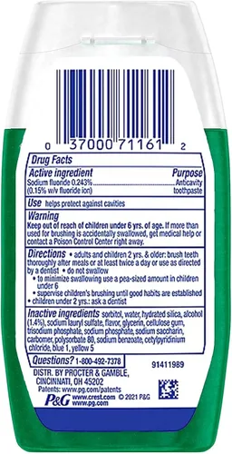 Vista 3 de Crest Complete Whitening Plus Scope Tartar Control Pasta de dientes, gel líquido de menta fresca, 4.6 oz (130 g) - Paquete de 2