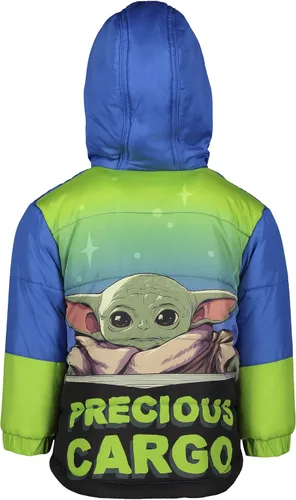 Vista 2 de STAR WARS The Mandalorian The Child - Abrigo de invierno con cremallera para cosplay