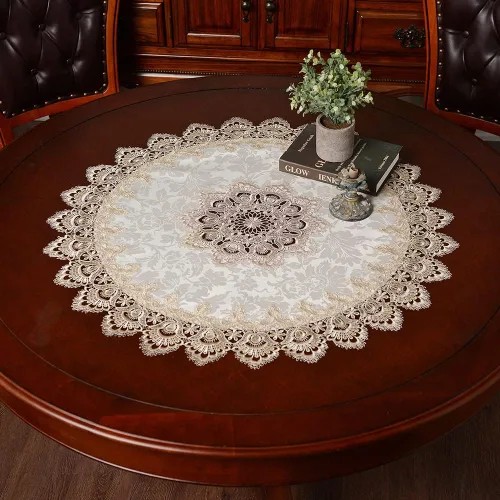Vista 16 de ARTABLE Mantel pequeño de encaje de macramé de otoño y Navidad, para Acción de Gracias, al aire libre, granja, rústico, cocina, fiesta, cumpleaños