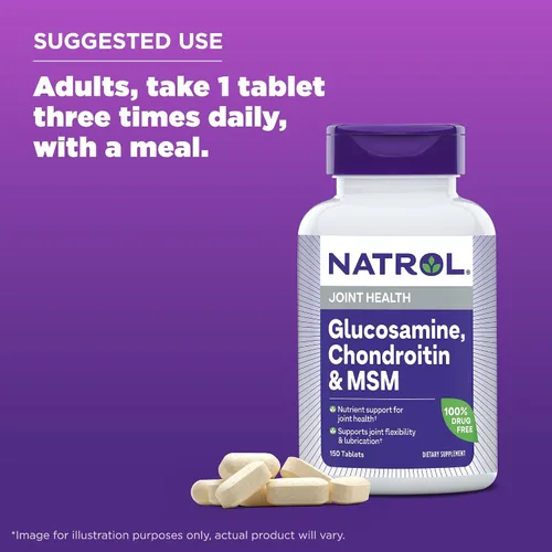 Vista 5 de Natrol Tabletas de glucosamina condroitina y MSM, 150 unidades (paquete de 12)