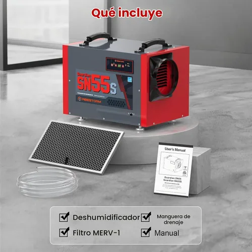 Vista 9 de Abestorm - Deshumidificador Energy Star de 120 pintas con manguera de drenaje para espacio de arrastre Rojo