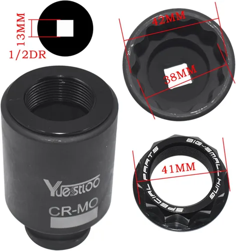 Vista 4 de Herramienta de enchufe de tuerca de eje de rueda trasera de 1.614 in Compatible con Ducati Multistrada V4 Monster 959
