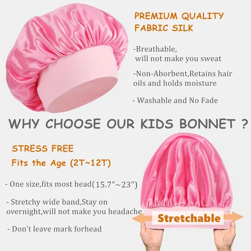 Vista 5 de 3 gorros de bebé para dormir, gorro de dormir para bebés, niñas, niños y niños pequeños