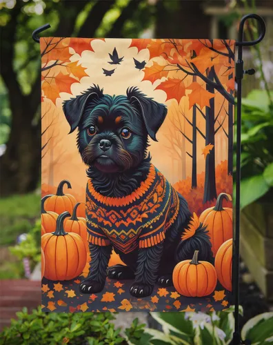 Vista 3 de Caroline's Treasures DAC1001GF Affenpinscher - Bandera decorativa para jardín de otoño, decoración para patio exterior, patio, parterres