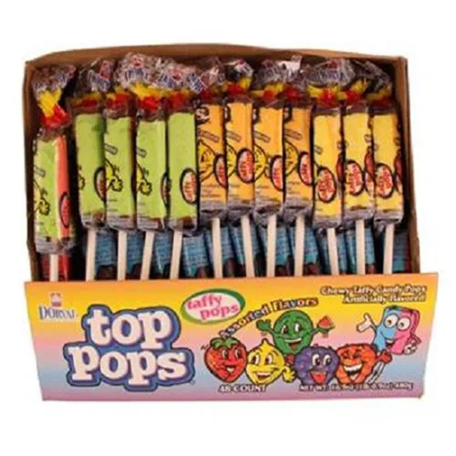 Vista 12 de Top/Taffy Pops Sabores Surtidos 48ct
