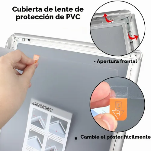 Vista 4 de YIYO Soporte ajustable para póster de pedestal, 8.5 x 11 pulgadas, soporte para letreros publicitarios de menú comercial para colocar de pie
