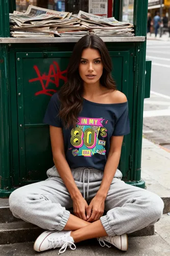 Vista 3 de Traje de los años 80 para mujer, camisas de neón de los años 90, camisetas con hombros descubiertos para mujer, camisetas vintage de la era