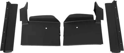 Vista 4 de ECOTRIC Llenadores de parachoques delantero de plástico ABS compatible con Cadillac ElDorado 1979-1985 negro (juego de 4 piezas)