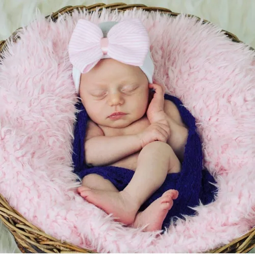 Vista 5 de Upsmile Baby Turban Hats Baby Girl Hat Newborn Turban Headwrap Infant Turban Nursery Beanie Hat