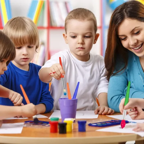 Vista 7 de anezus - Juego de 50 pinceles de pintura para niños pequeños a granel con pincel redondo grande y pinceles planos grandes para niños en edad