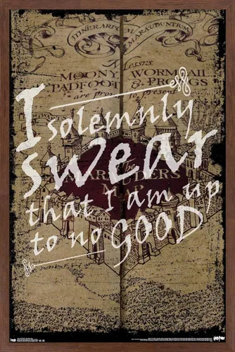 Vista 15 de Trends International Harry Potter - The Marauder's Map - I Solemnly Swear Wall Poster, 14.725" x 22.375", Premium Unframed Version Versión premium