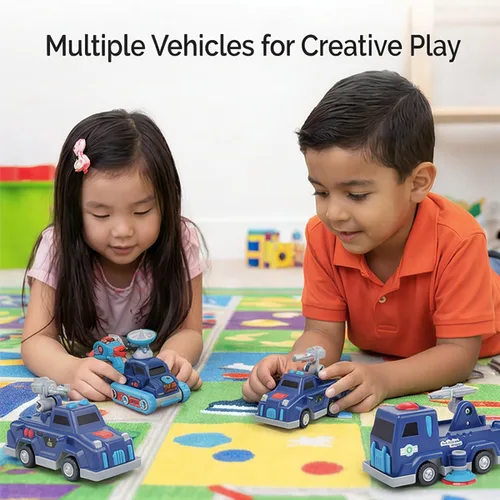 Vista 9 de Desmontar vehículo juguete magnético transformar coche dinosaurio robot construcción herramienta 5-in-1 Trucks STEM Assemble Car with Storage Box