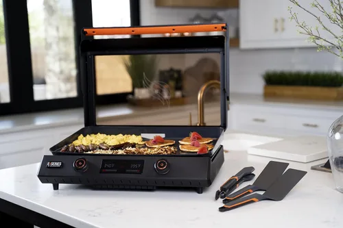 Vista 3 de Blackstone 8001C - Plancha eléctrica profesional de 22 pulgadas para el hogar