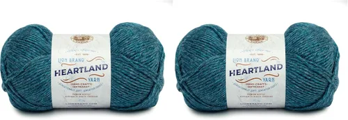 Vista 76 de Lion Brand Yarn Heartland Yarn, Hilo de Peso Medio para Tejer, Ganchillo y Manualidades, 1 Paquete, Great Smoky Mountains Worsted Weight Everyday