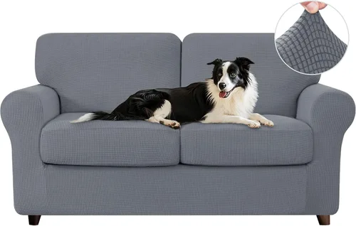 Vista 25 de CHUN YI Fundas para sofá de 7 piezas, lavables, fundas elásticas para sofá de 3 cojines con respaldo y fundas de cojín separados, protector