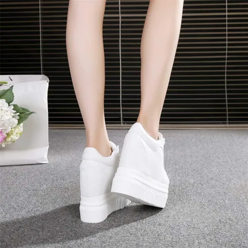 Vista 6 de ACE SHOCK - Zapato deportivo de moda para mujer, con tacón alto de plataforma oculta. Zapatos para caminar, novias, zapatos de boda