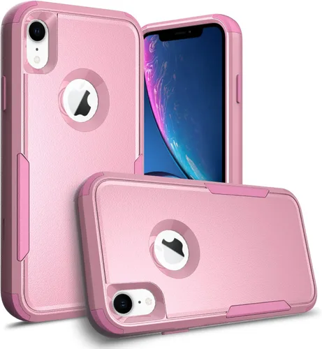 Vista 11 de Funda compatible con Apple iPhone XR, resistente [negra y negra] con [a prueba de golpes] [a prueba de caídas] fundas protectoras para iPhone XR