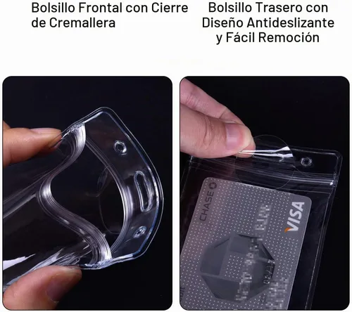 Vista 6 de Wisdompro Soporte para tarjetas de identificación con carrete retráctil, paquete de 2 portatarjetas de identificación transparente vertical de doble