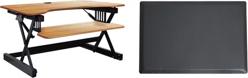 Vista 31 de Rocelco - Convertidor de escritorio para trabajar de pie con altura ajustable de 32 pulgadas - Estación de trabajo para computadora sentada o de pie