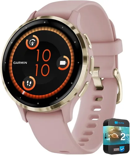 Vista 9 de Garmin 010-N2785-04 Venu 3S Fitness GPS Smartwatch Bisel dorado con caja marfil 1.614 in (renovado) Paquete con 2 años CPS Paquete de protección