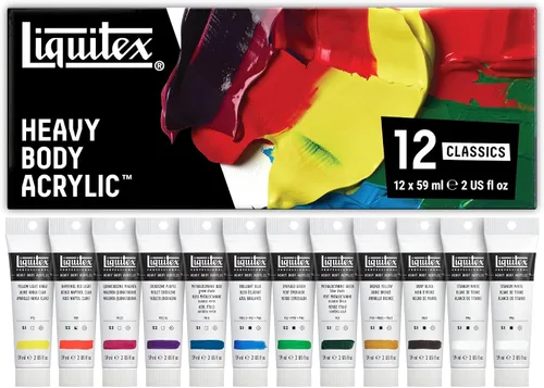 Vista 15 de Juego de 4 acrílicos Liquitex profesionales de cuerpo de pesado High Viscosity, Pigment Rich, Ideal for Impasto & Texture, Satin Finish, Permanent