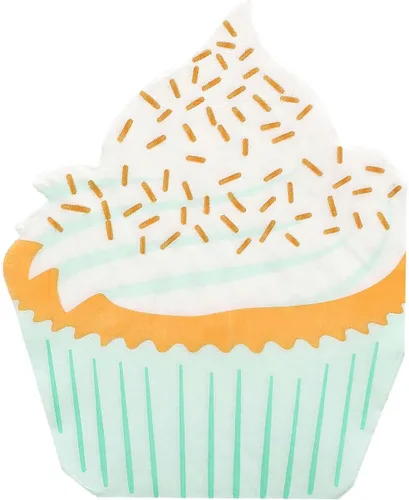 Vista 6 de Efavormart - Paquete de 20 servilletas de cóctel con forma de cupcake, servilletas de papel decorativas de 2 capas para fiestas de cumpleaños, temas