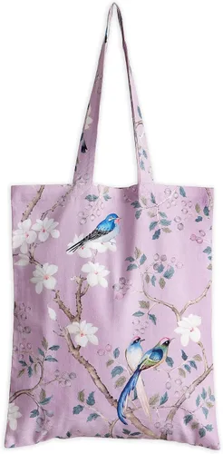 Vista 33 de Maison d' Hermine Bolsa de mano para mujer, 100% algodón, reutilizable, para compras, perfecta para primavera y verano 001 - Birdies on Wire