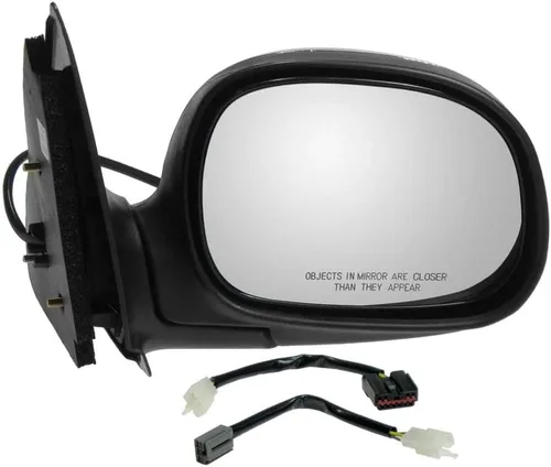 Vista 144 de TRQ Cubierta cromada del espejo manual del lado del pasajero, acabado liso para Volvo VNL 2004-2014