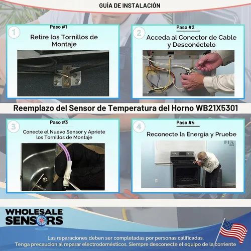 Vista 4 de Wholesale Sensors Reemplazo para GE WB21X5301 Sensor de temperatura del horno 12 meses de garantía
