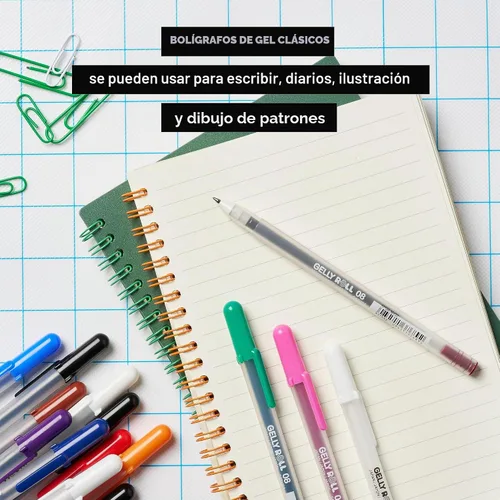 Vista 4 de Sakura 37581 - paquete de 3 bolígrafos de tinta en gel tamaño medio, negro Classic Med 3-pc Negro