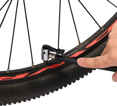 Vista 4 de Mini compresor de aire portátil, bomba de inflado de neumáticos eléctrica de 12 V, manómetro de presión de 300 PSI, para automóvil, bicicleta