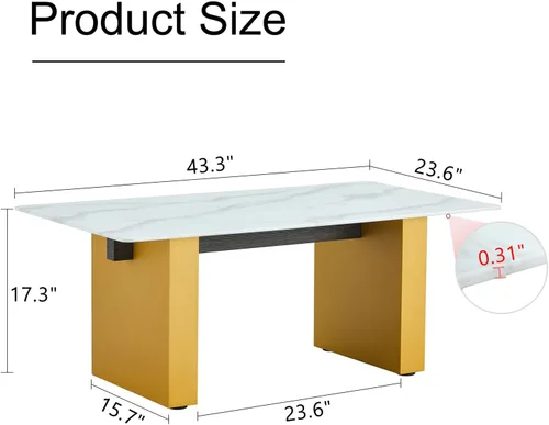 Vista 2 de Mesa auxiliar rectangular moderna con almacenamiento para sala de estar, mesa central moderna minimalista de imitación blanca, mesa de café