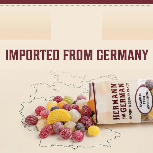 Vista 4 de Hermann the German Hard Candy - Importado - Paquete de 2 (surtido de dulces de frutas bávaras)