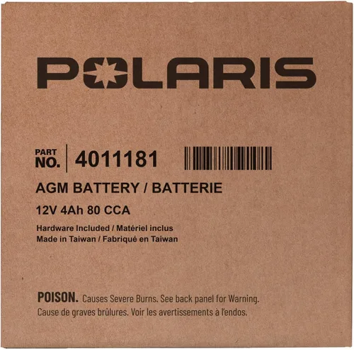 Vista 6 de Polaris 4011181 - Batería AGM de 12 V, 4 AH para modelos ATV específicos, OEM original